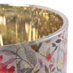 Theelichthouder Glas zara bloemen medium 12cm