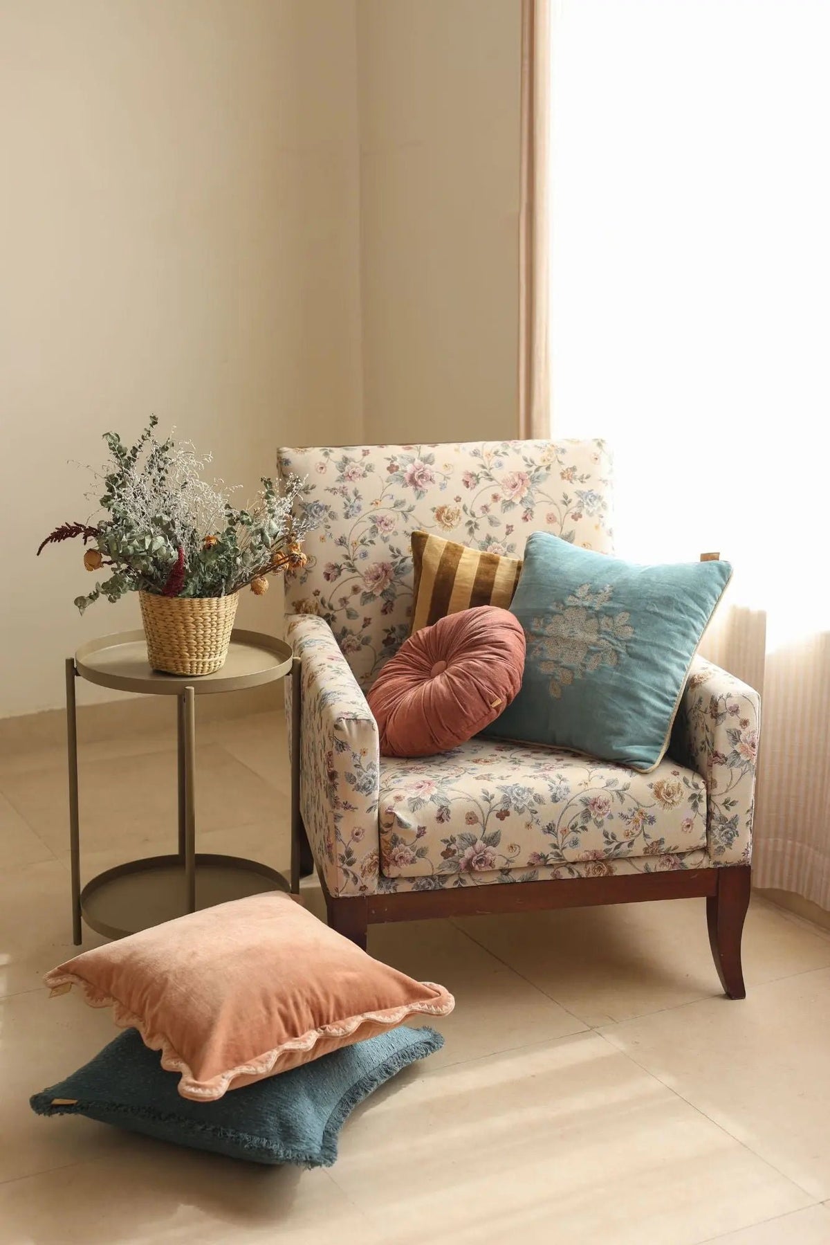 Kussenhoes | Mirage Scallop Abrikoos kussenhoes van Sanctuary Living