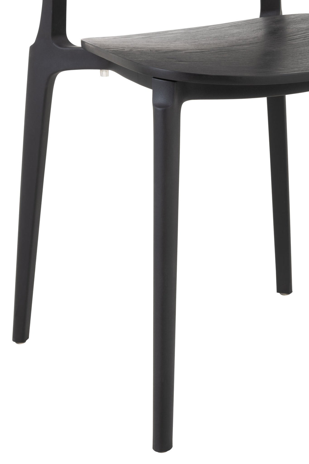 J-Line stoel Basic - kusntstof - zwart