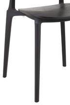 J-Line stoel Basic - kusntstof - zwart