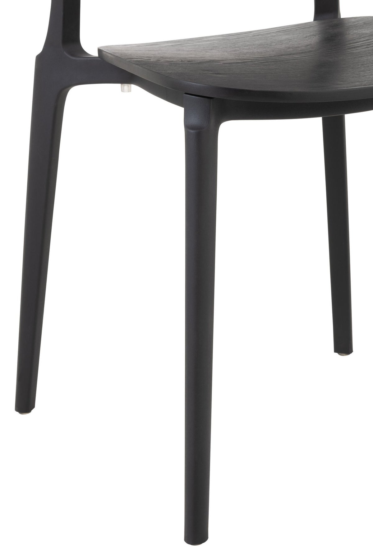 J-Line stoel Basic - kusntstof - zwart