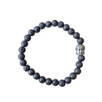 Dames armband Lava 6 mm met Boeddha kraal