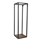 Wandrek 20x20x65 cm Zwart Bruin IJzer Muurrek