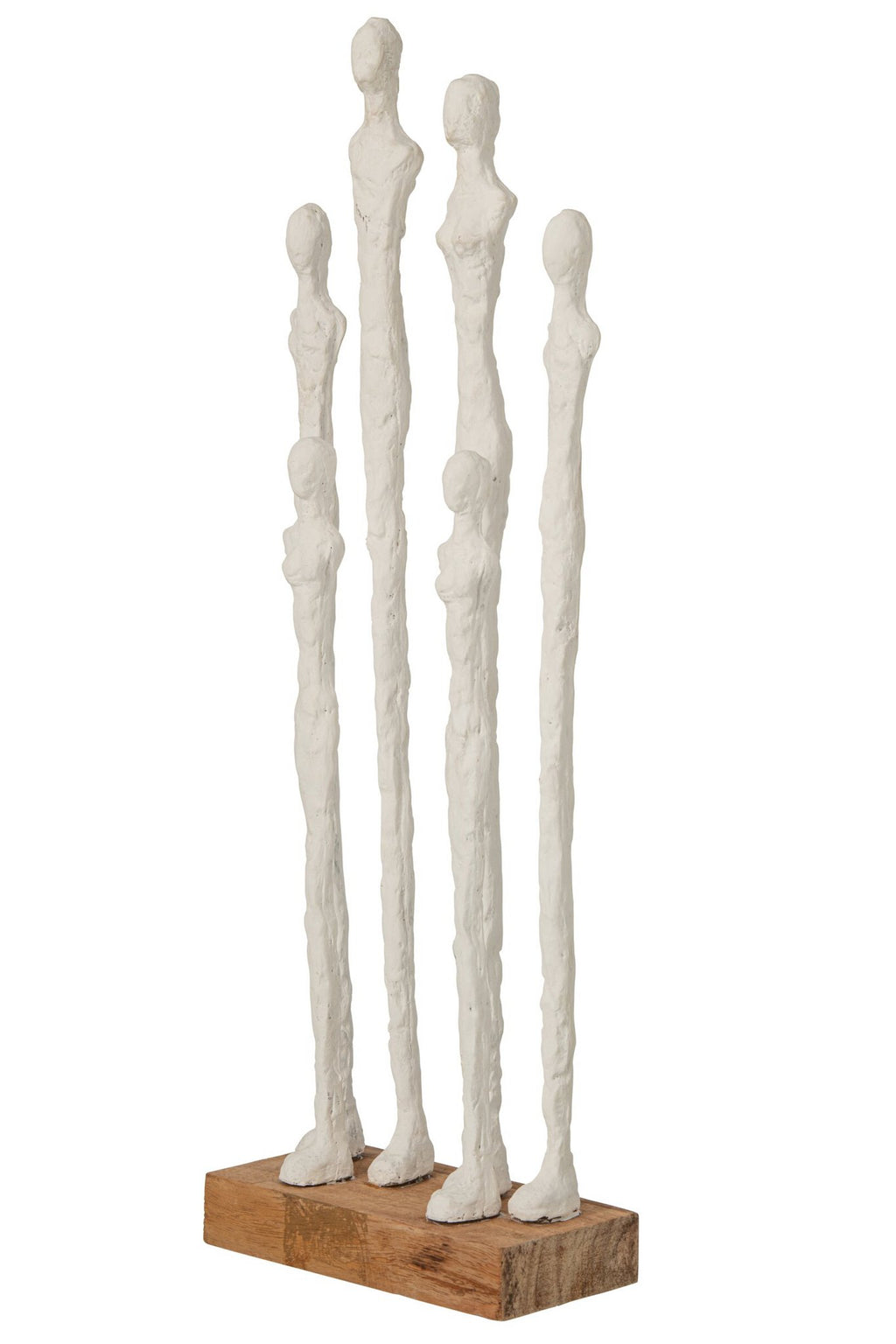 J-Line Personen op voet - polyresin - naturel/wit