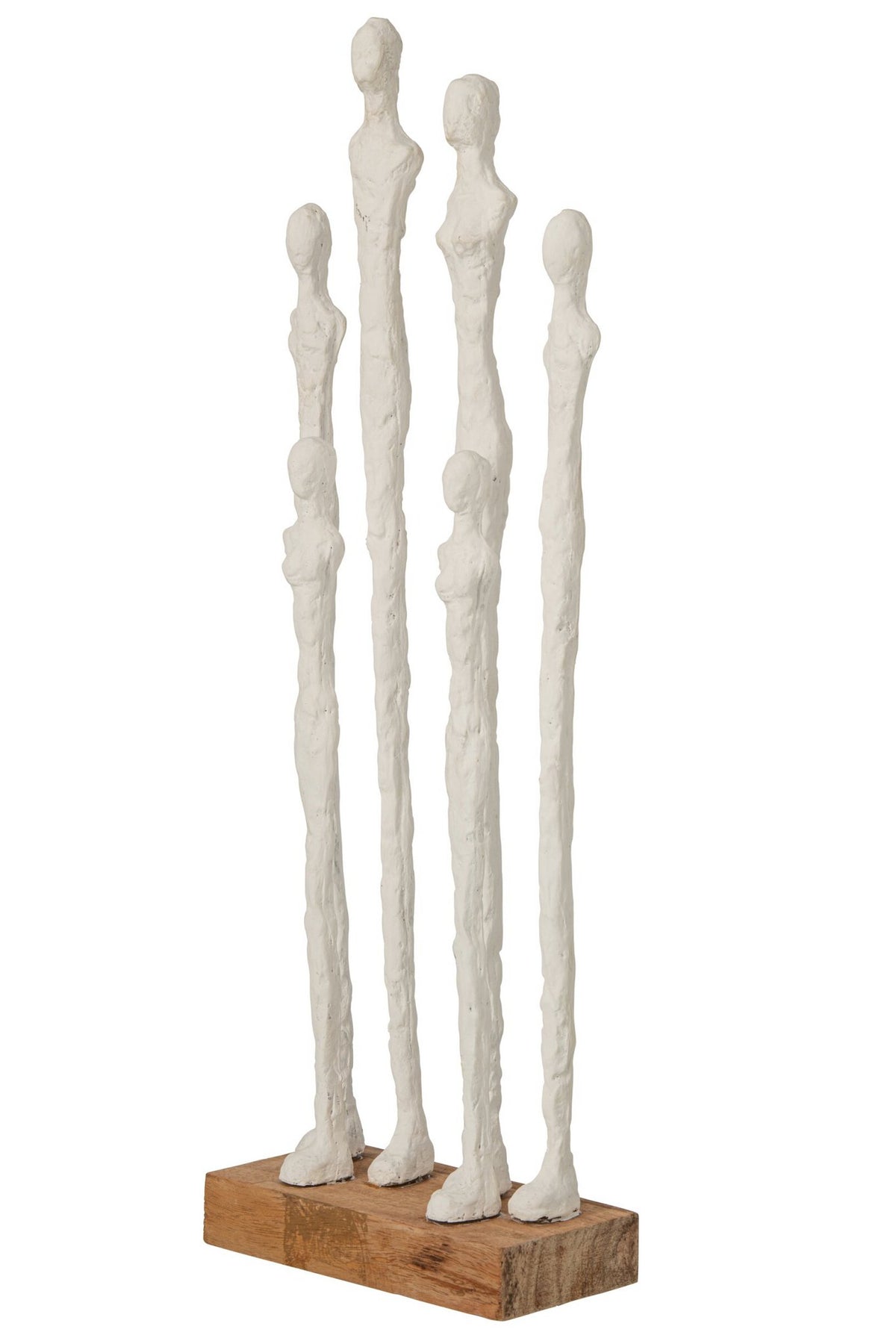 J-Line Personen op voet - polyresin - naturel/wit