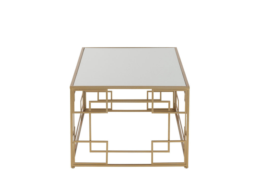 J-Line salontafel Lijnen -metaal/glas - goud