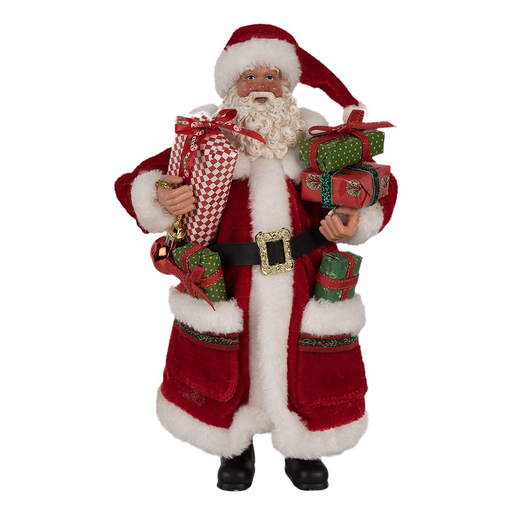 Kerstdecoratie Beeld Kerstman 27 cm Rood Kunststof