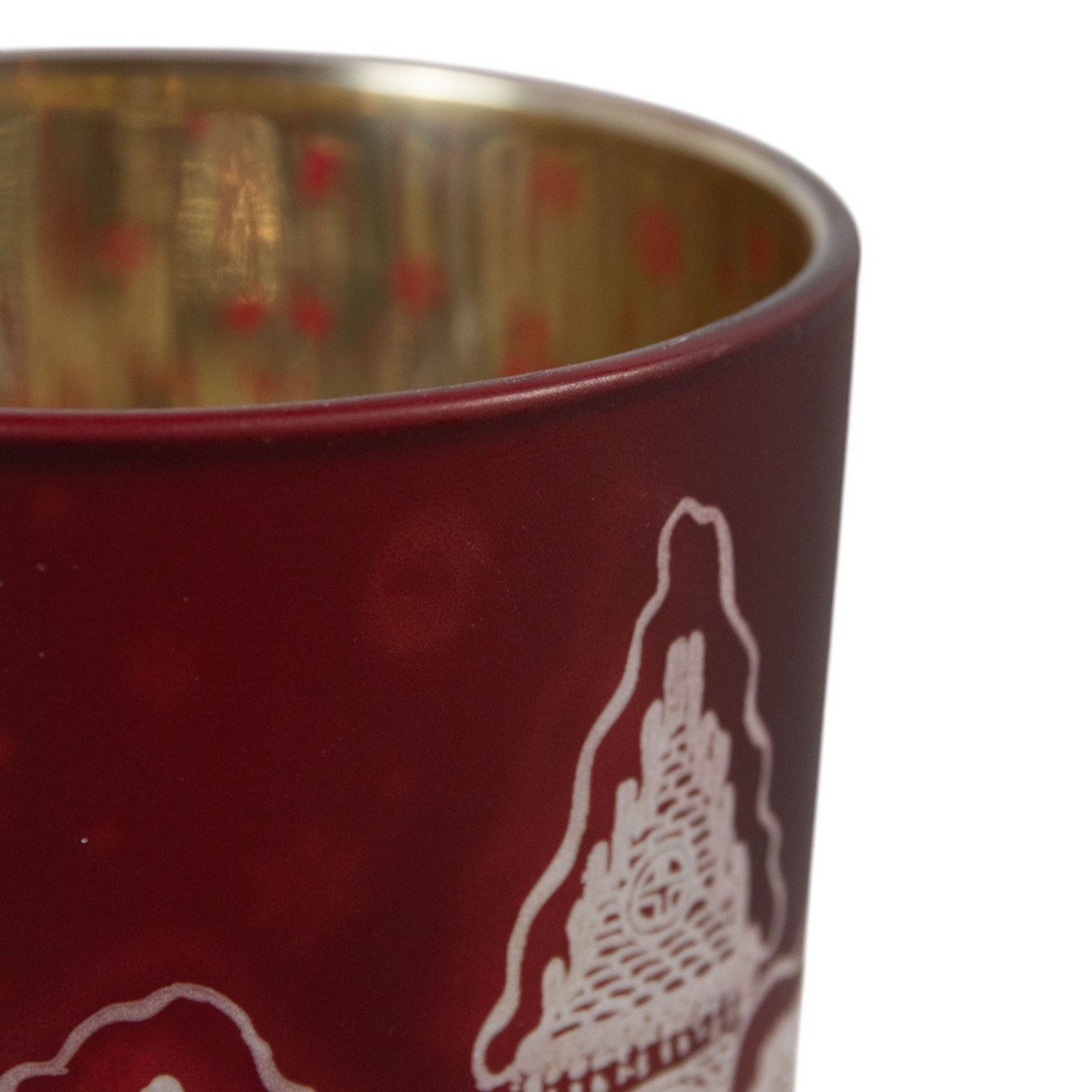 Theelichthouder huizen rood groot 18cm