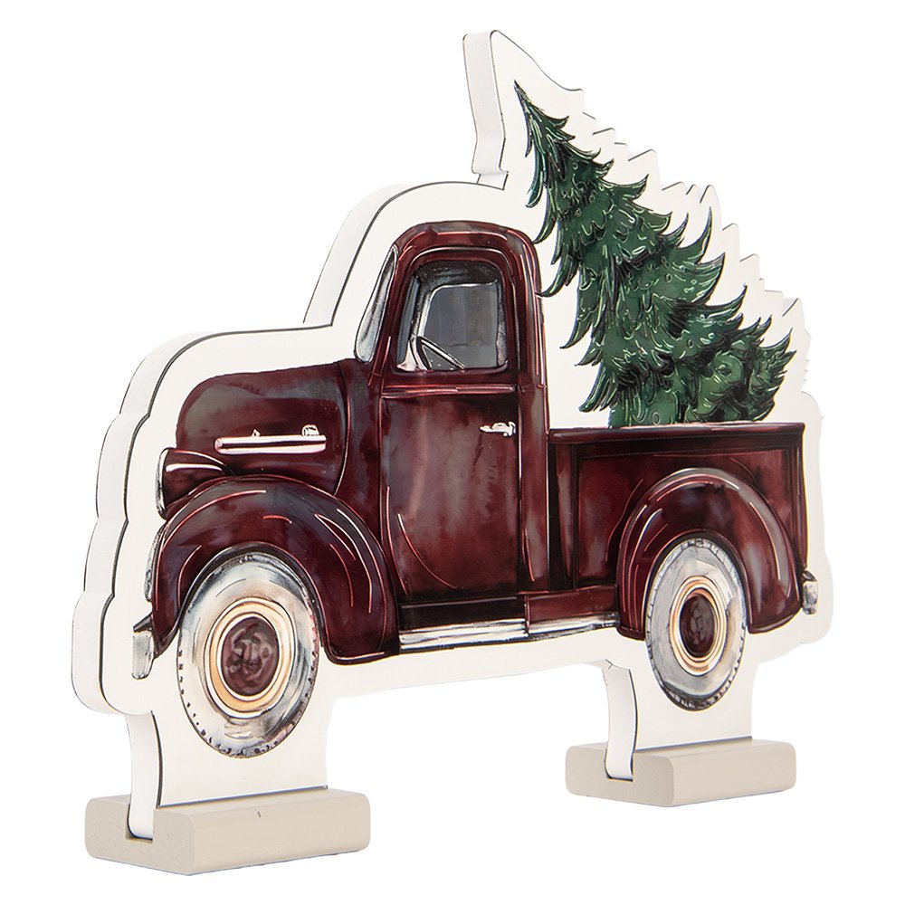 Kerst Infinity Spiegel Lamp Auto 40x5x28 cm Rood Kunststof