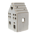 Waxinelichthouder Huis 14 cm Beige Porselein