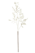 J-Line decoratie tak Bladeren Eva - kunststof - wit