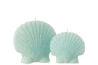 J-Line Kaars Schelp Was Azuur Large - 8 Uur