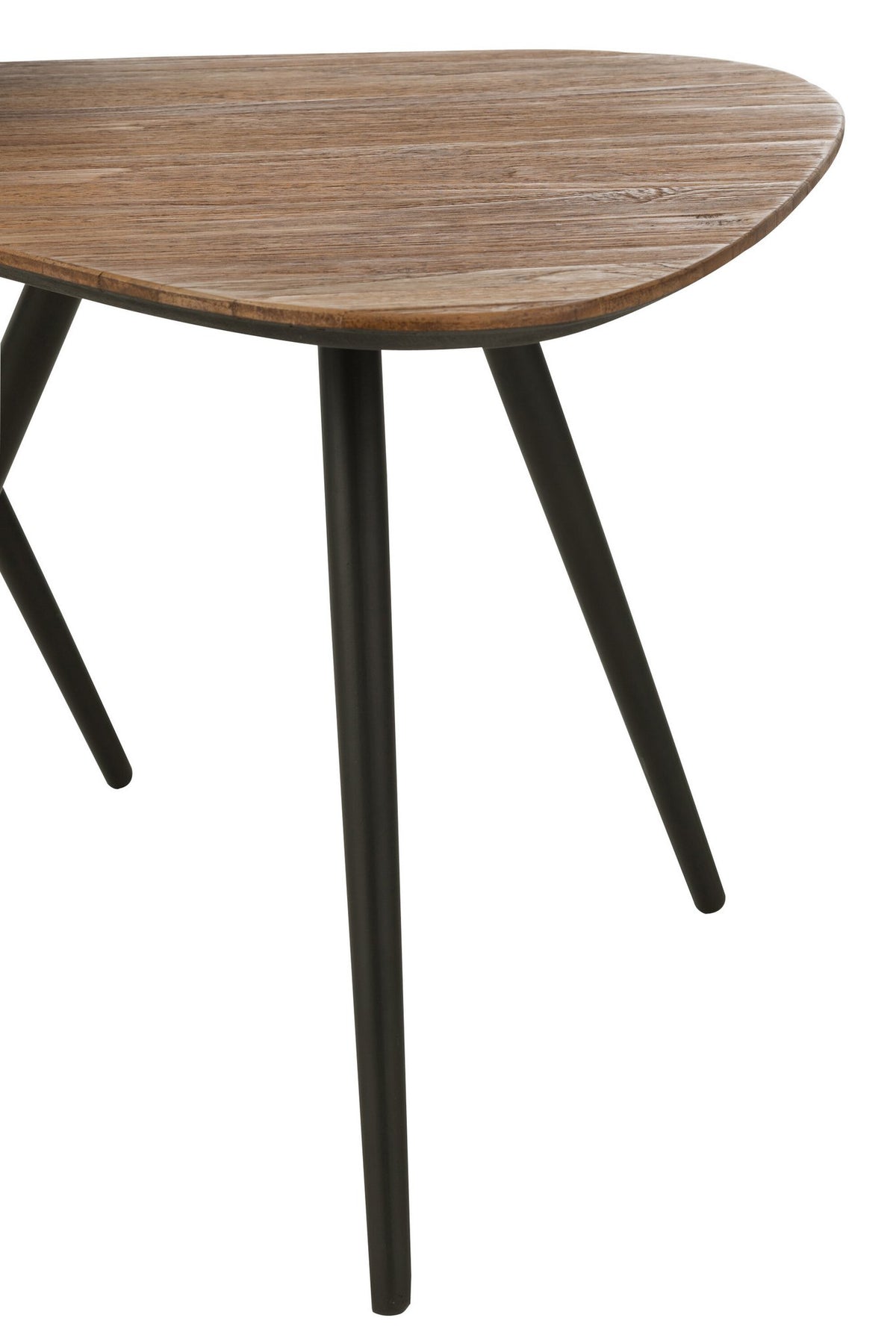J-Line tafel Driehoek - hout/glas - naturel