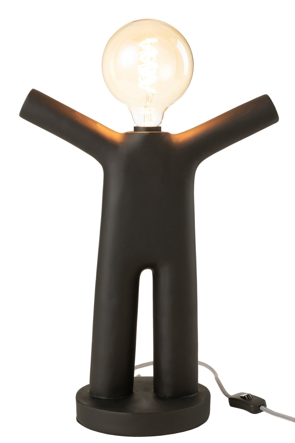 J-Line lamp P'tit Maurice - polyresin - zwart