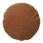 Dutch Decor Abey - Kussen 50 cm - Rond - Katoen - Tabaksbruin - Bruin