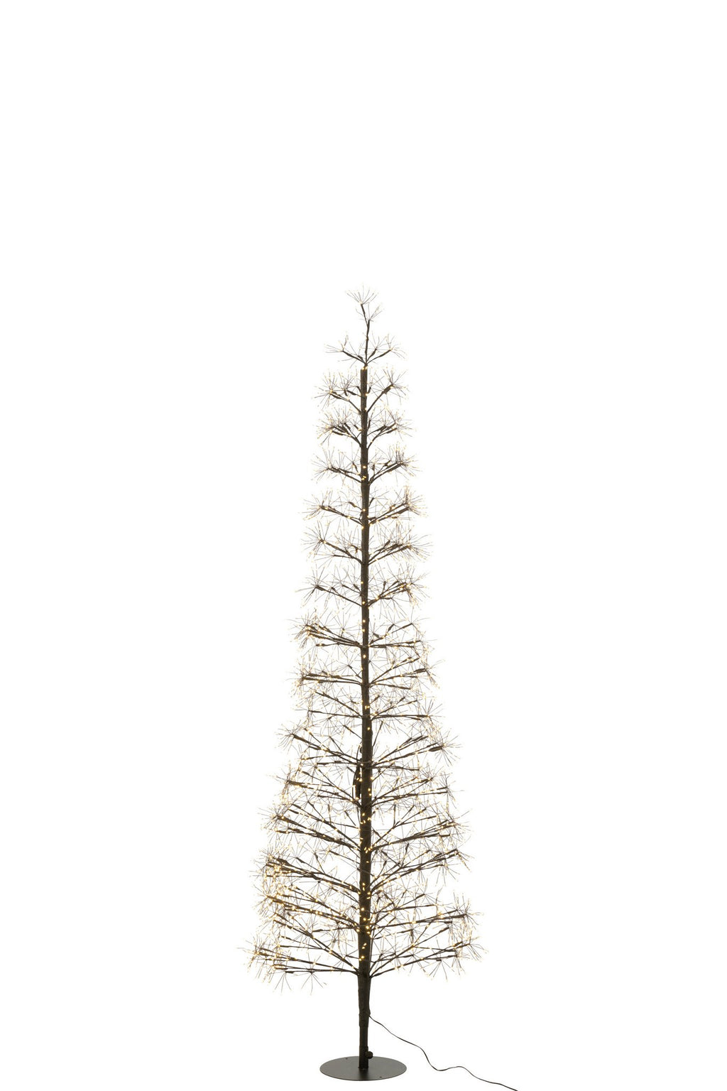 J-Line decoratie Boom - warm witte - ijzer - zwart - L - LED