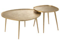 J-Line bijzettafel Vinta - aluminium - goud - set van 2