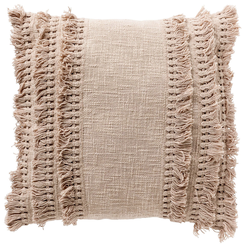 Dutch Decor Fara - Kussen 45x45 cm - 100% katoen - Puimsteen - Beige