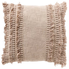 Dutch Decor Fara - Kussen 45x45 cm - 100% katoen - Puimsteen - Beige