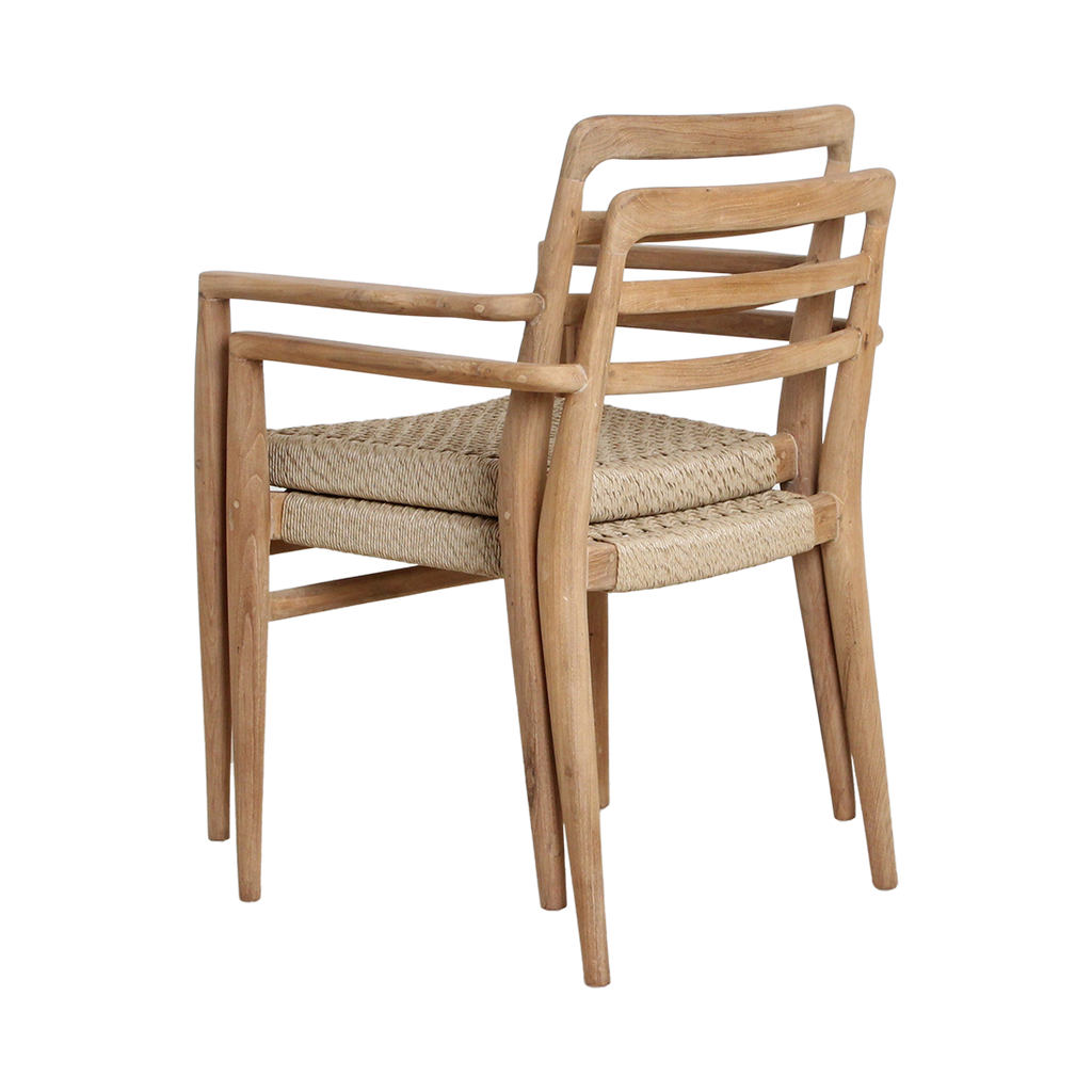 Verano teakhouten tuinstoel met armleuning - FSC-gerecycled hout