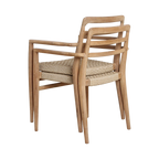 Verano teakhouten tuinstoel met armleuning - FSC-gerecycled hout