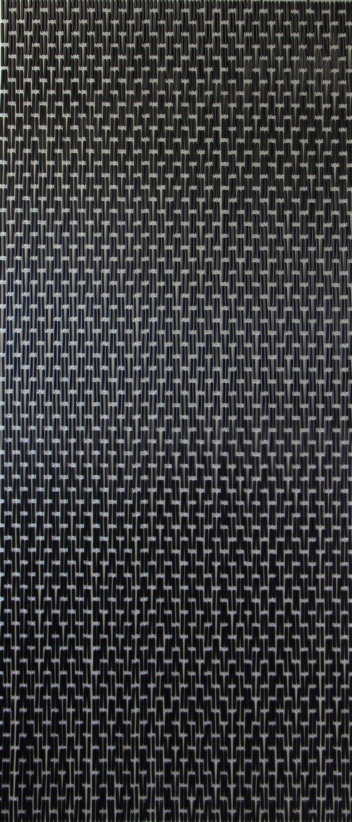 Vliegengordijn Verspringend zwart 100x232 cm
