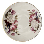 Kop en Schotel 200 ml Wit Porselein Bloemen Servies