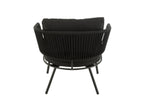 J-Line Set Van Drie Stoel/Bank Poa Metaal/Rattan Zwart