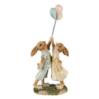 Beeld Konijn 22 cm Groen Bruin Polyresin