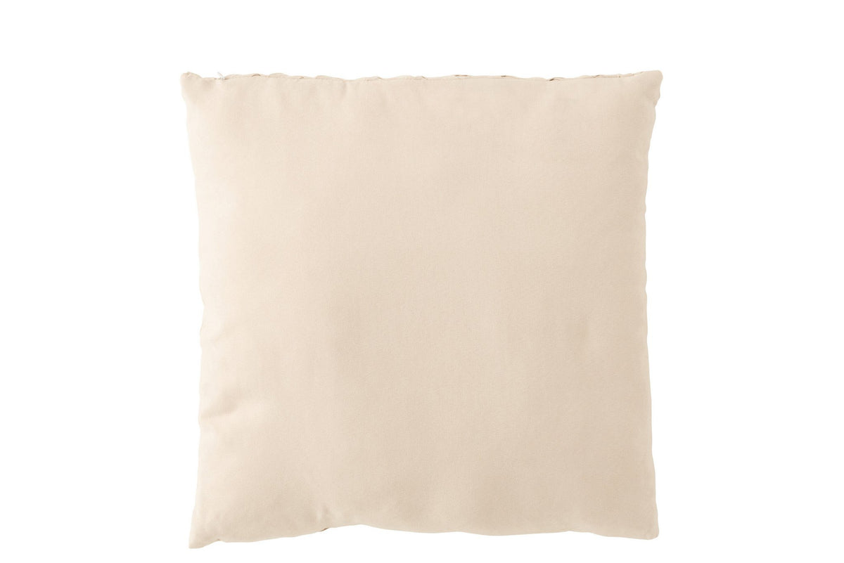 J-Line kussen Gewoven - polyester - beige
