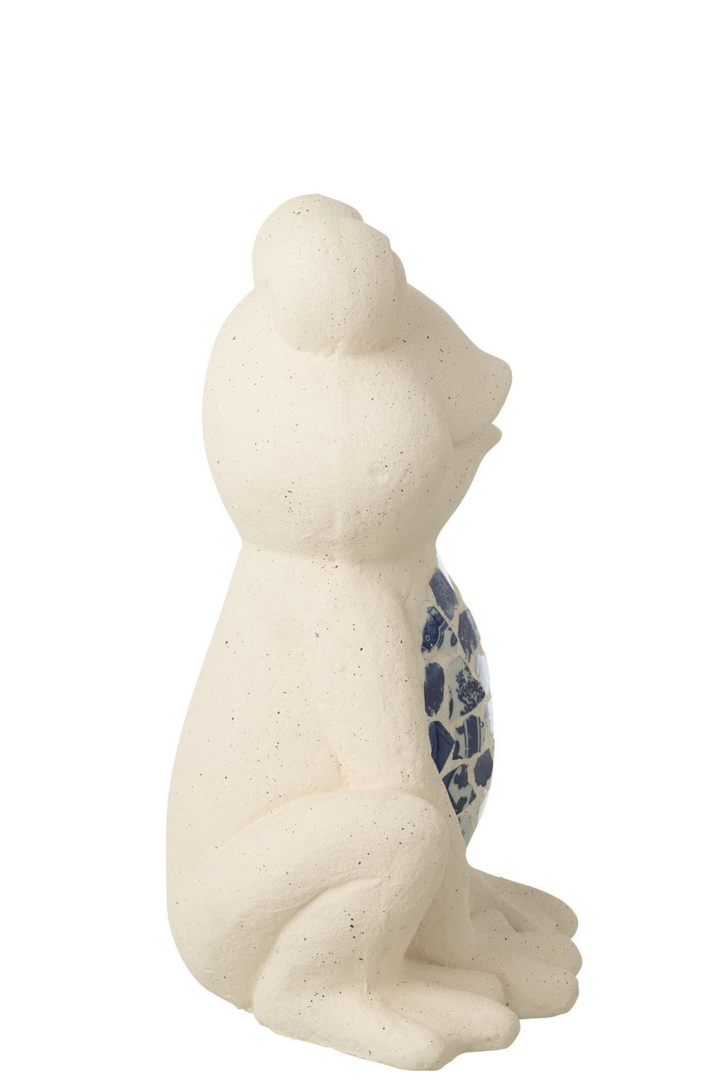 J-Line decoratie Kikker Mozaïek - polyresin - beige/blauw
