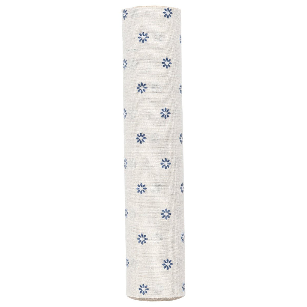 Little Tafelband fleur grijs-blauw 30cmx3mtr (rolled) (20 in box)