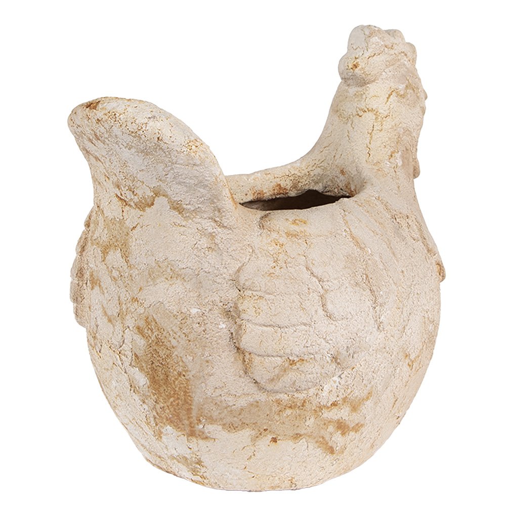 Bloempot Kip 31x20x27 cm Beige Keramisch materiaal