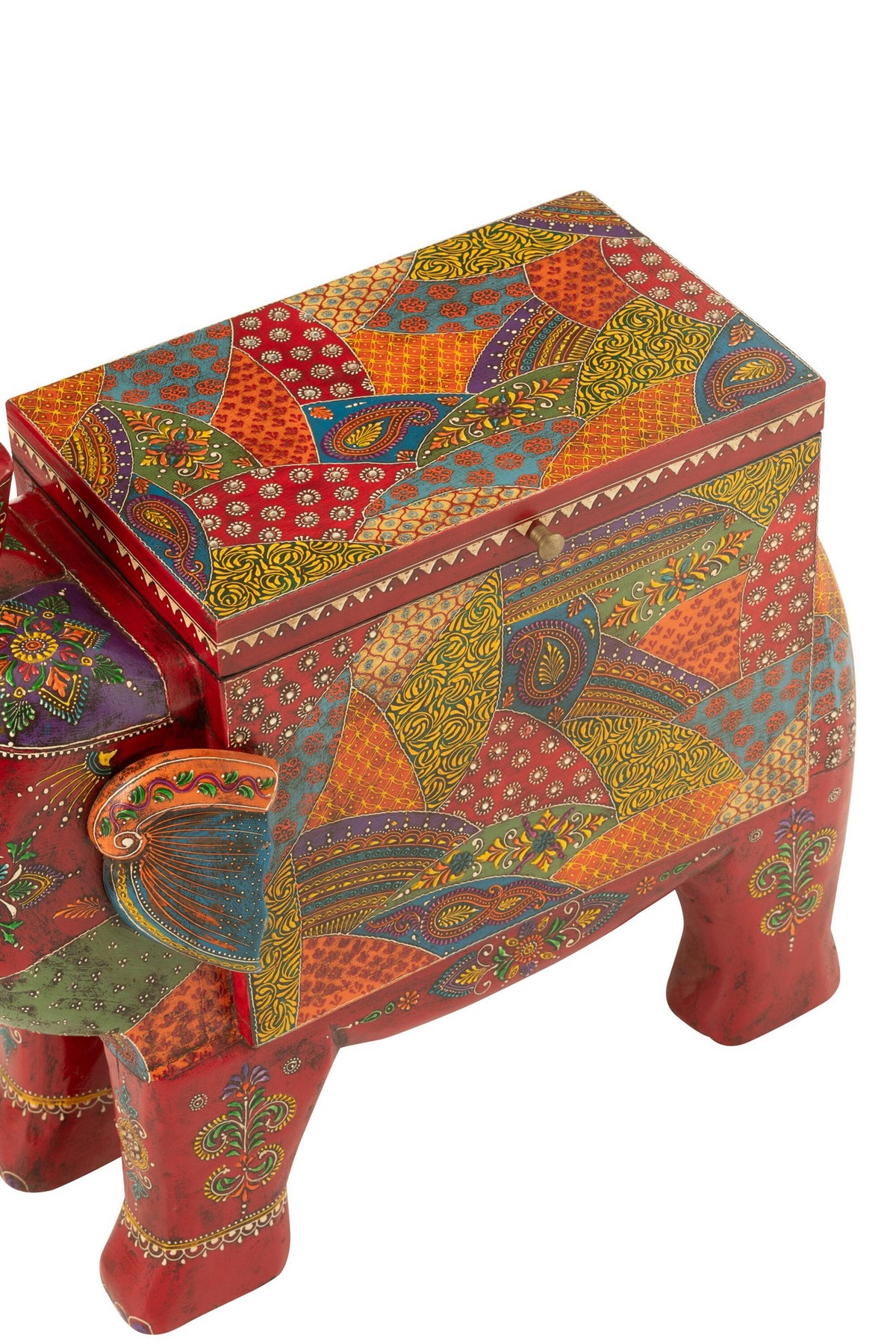 J-Line Koffer Olifant Delhi Mango Hout Mix