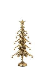 J-Line Kerstboom - ijzer - goud - small