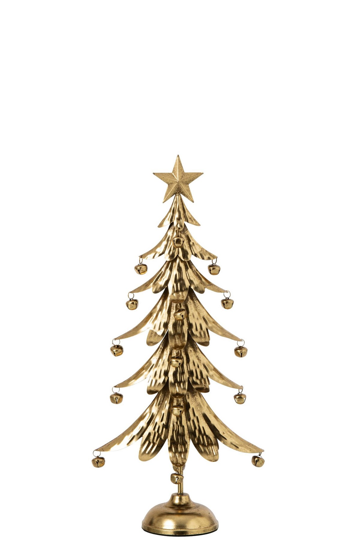 J-Line Kerstboom - ijzer - goud - small