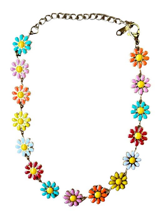 Enkel-/armbandje met bloemetjes