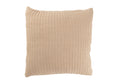 J-Line Kussen Teddy Strepen Stiksel Katoen/Polyester Beige