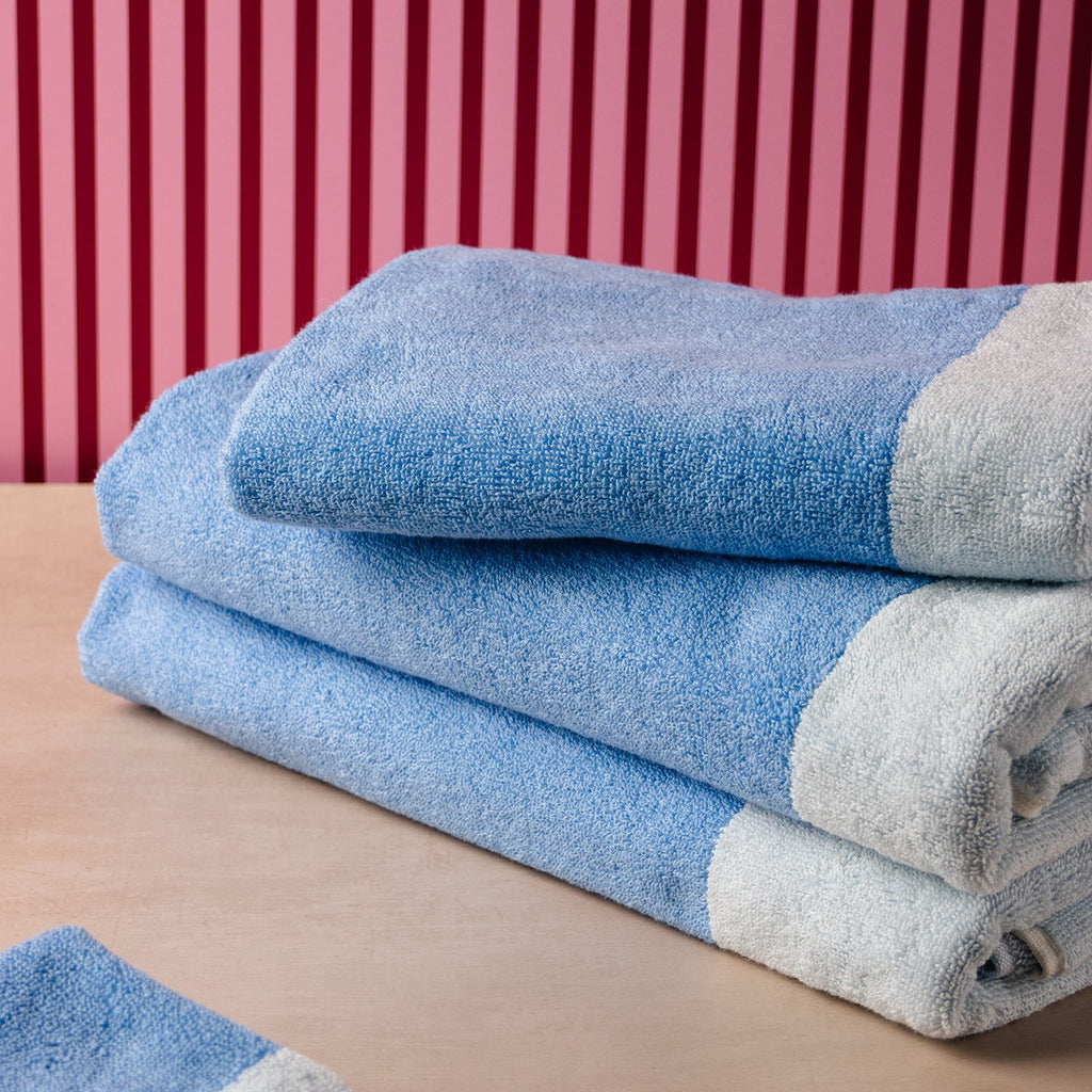 Badlaken 70x140cm oceaanblauw Pixie - Set van 2