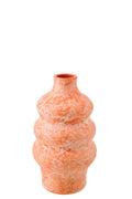 J-Line vaas - keramiek - oranje/wit - S