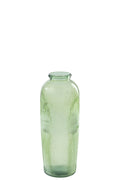 J-Line vaas Gestreept - glas - lichtgroen