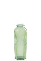 J-Line vaas Gestreept - glas - lichtgroen