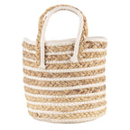 Opbergmand Set van 3 Ø21x20 cm Beige Bruin Zeegras Mand