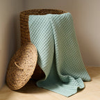 Katoenen wafelhanddoek - Krijt