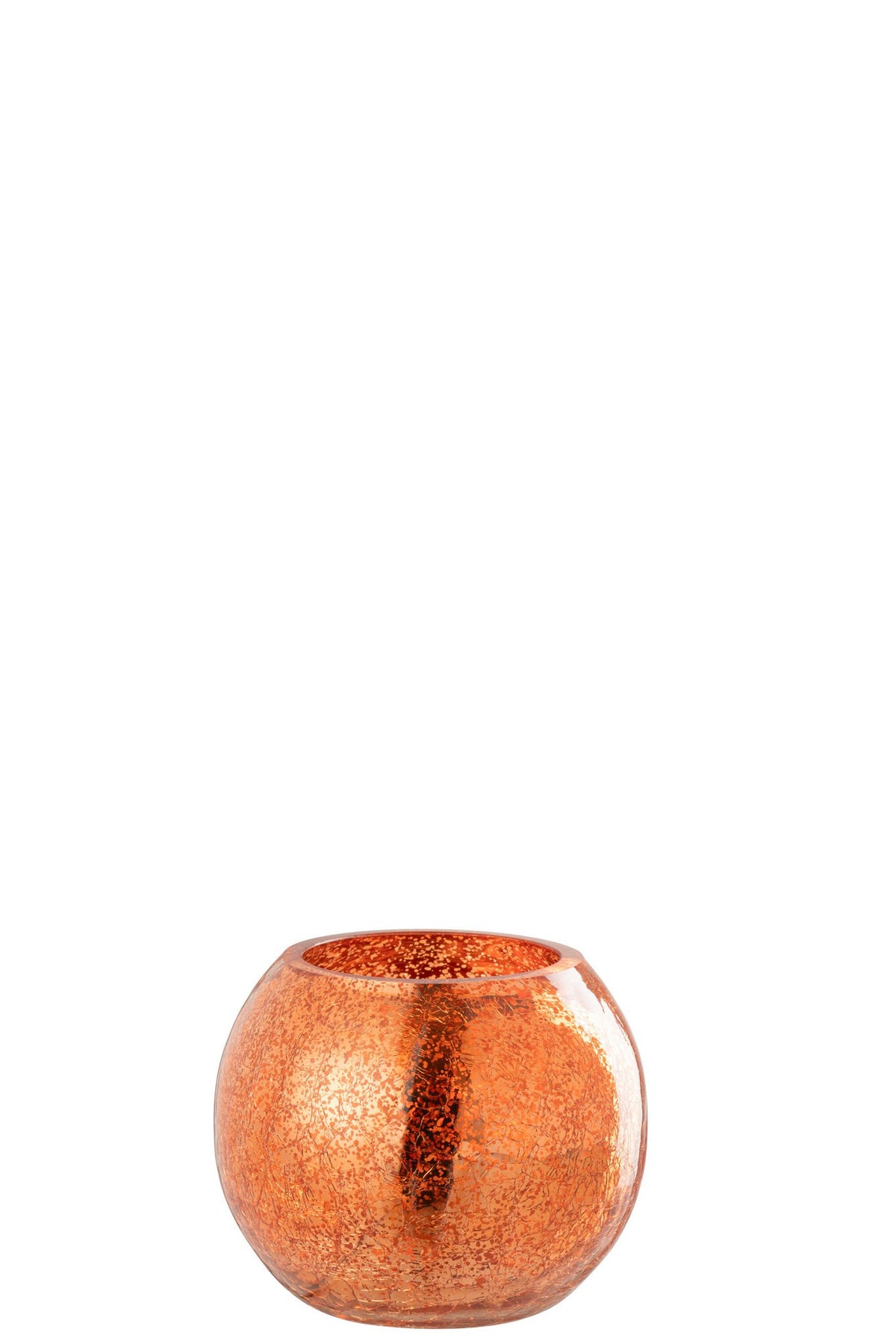J-Line windlicht Bal Craquelé - glas - goud - small