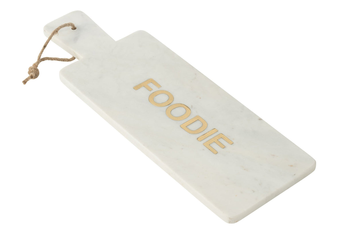J-Line snijplank Rechthoekig Foodie Marmer - steen - wit