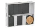 J-Line zeepdispenser On Tray - polyresin - zwart/naturel