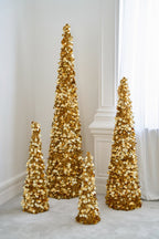 J-Line decoratie boom Sprankelend - polystyreen - goud - large