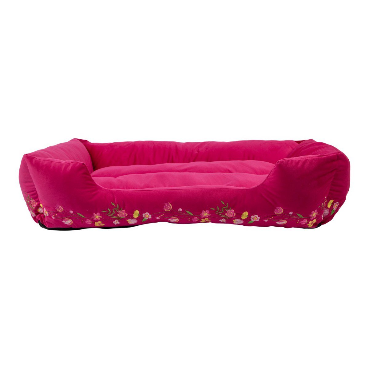Dierenmand XL borduurwerk fuchsia roze 100x70x22cm