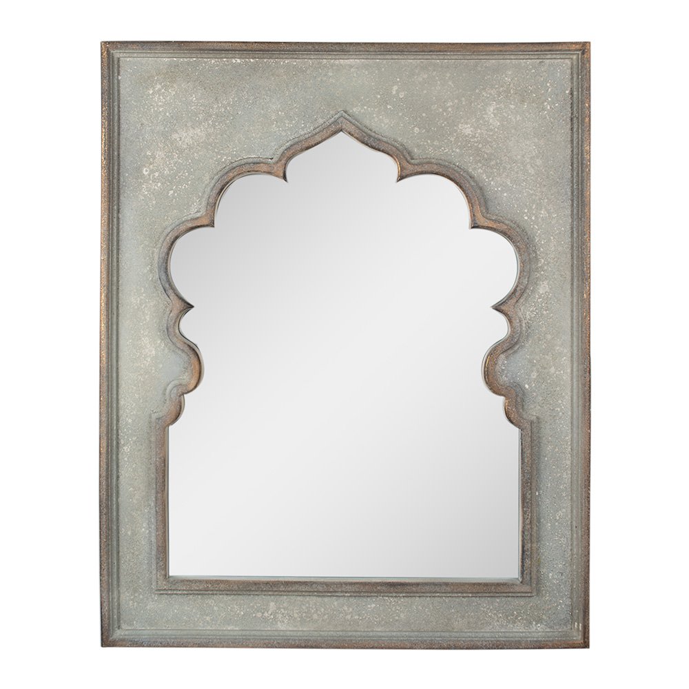 Spiegel 80x4x100 cm Groen Hout Wandspiegel